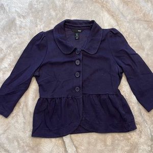 Women’s Purple Peplum Button down Jacket by H&M